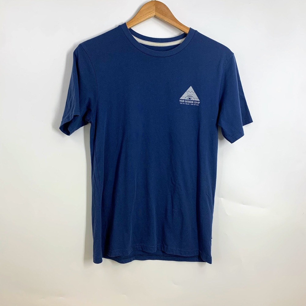 REI RERECREATIONAL EQUIPMENT CO-OP T SHIRT NAVY BLUE GRAPHIC TEE WOMEN'S SIZE XS